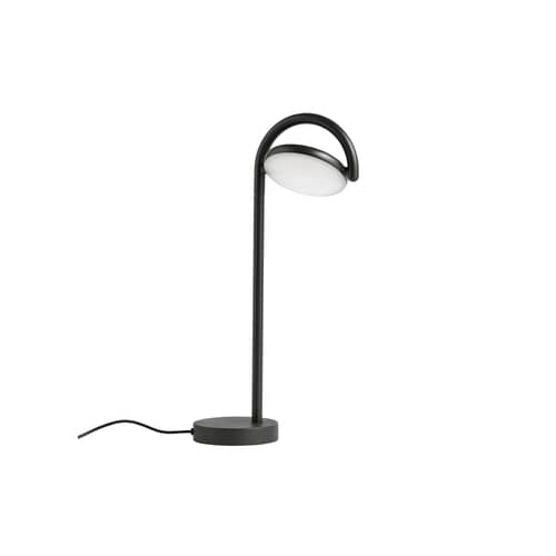 Lampe de table Marselis métal noir / Diffuseur orientable - H 38 cm - Hay - Noir - Acier, Aluminium, Fonte, Nylon, Polycarbonate