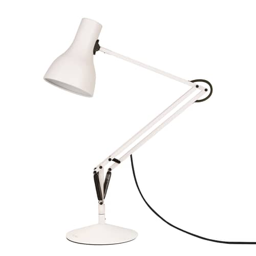 Lampe de table Type 75 métal blanc / By Paul Smith - Edition n°6 / Réédition 1930\' - Anglepoise - Blanc / Bande multicolore - Aluminium