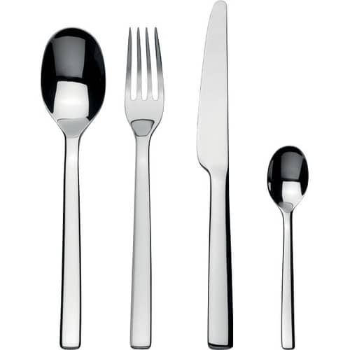 Ménagère Ovale métal / Coffret 24 couverts - Alessi - 24 pièces - Acier inoxydable brillant - Acier