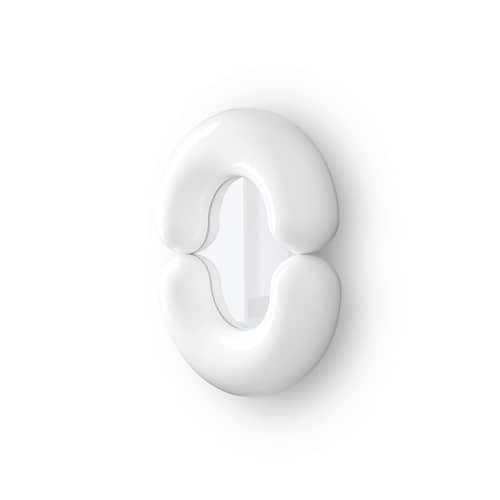 Miroir mural Zodiac Bumper Small céramique blanc / L 55 x H 70 cm - Jean-Baptiste Fastrez, 2020 - Moustache - Blanc - Céramique, Verre