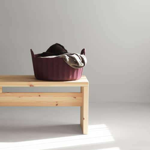 Panier Colu violet / Ø 44 cm - Feutre recyclé - Normann Copenhagen - Bordeaux - Feutre PET recyclé