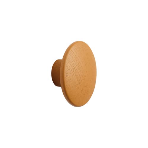 Patère The Dots Wood XS / Ø  6,5 cm - Muuto - Caramel - Frêne teinté