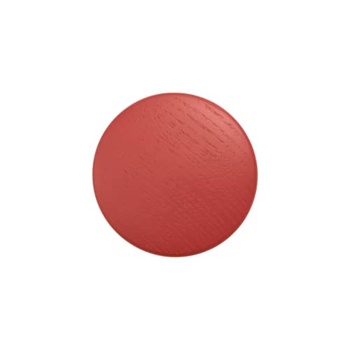 Patère The Dots Wood XS bois / Ø 6,5 cm - Exclusivité en édition limitée - Muuto - Cherry (édition limitée) - Frêne teinté