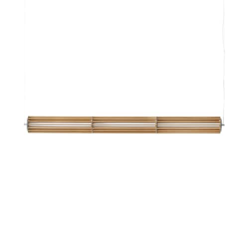 Numbra TY1 LED Pendant natural wood / L 122 cm - Can be placed horizontally or vertically - &tradition - Natural oak - Aluminium, Oak