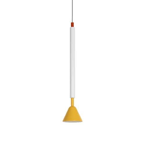 Pyl Pendant metal multicoloured / Ø 21.6 x H 110 cm - Steerable - Petite Friture - Multicoulered - Painted steel, Pressed glass