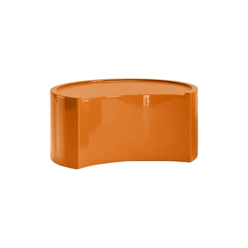 Table basse Low Bol orange / Ø 60 x H 28 cm - Zanotta - Ø 60 x H 28 cm / Caramel - Polyuréthane laqué