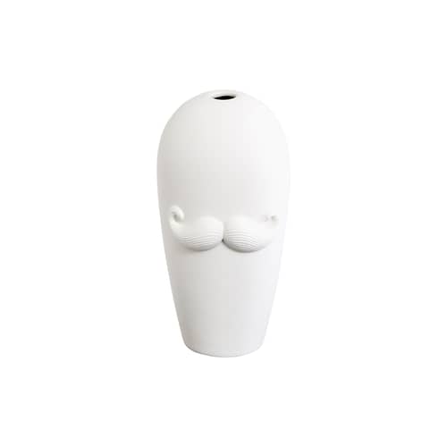Salvador Vase ceramic white / Ø 10 x H 17 cm - Porcelain - Jonathan Adler - Salvador / Matte white - China