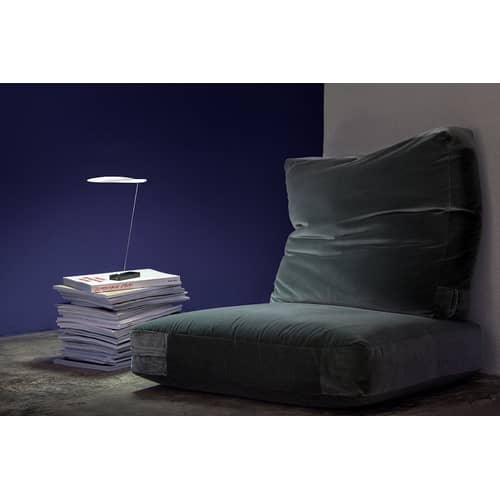 Koyoo LED Wireless rechargeable lamp metal paper white / Paper - USB charging - Ingo Maurer - White / Black base - Painted aluminium, Paper, Wire