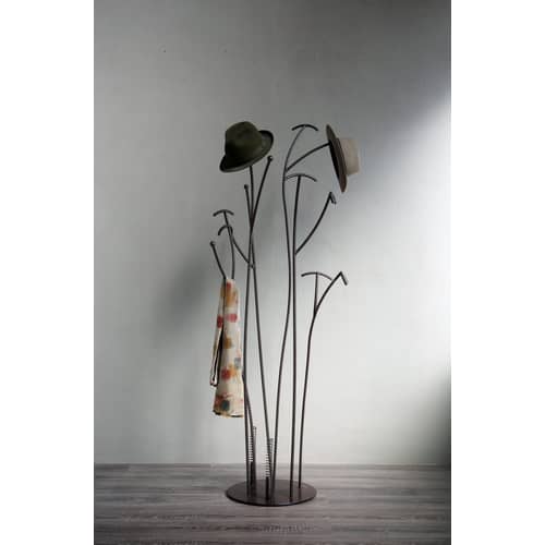 Attaccapanni in piedi Irony Tree marrone rame metallo / Acciaio - H 170 cm - Zeus - Ruggine - Acciaio con finitura ruggine
