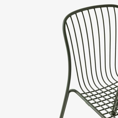 Chaise Thorvald SC94 métal vert - &tradition - Vert bronze - Acier
