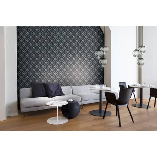 Couchtisch Gong metall weiß / Giulio Cappellini, 2004 - Ø 50 x H 42 cm / Metall - Cappellini - Weiß - Metall