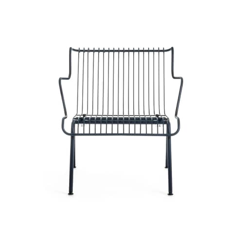 Lounge-Sessel stapelbar South metall blau / Konstantin Grcic, 2023 - Magis - Nachtblau / Matte blau & Himmelblau - Polyolefin, Stahl