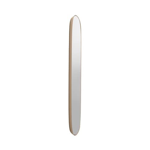 Miroir mural Framed Large métal rose / 44 x 118 cm - Muuto - Cadre rose / Miroir standard - Acier, Verre