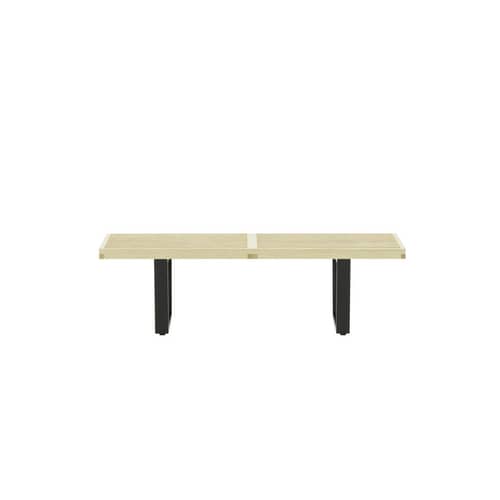 Panchina Nelson Bench legno naturale / L 022 cm - By George Nelson, 0946 - Vitra - L 022 cm / Frassino & nero - Frassino massello