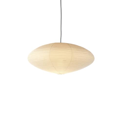 Akari 26A Pendant paper beige /Isamu Noguchi, 1951 - Ø 45 x H 25 cm - Vitra - Ø 45 cm / Beige - Washi paper