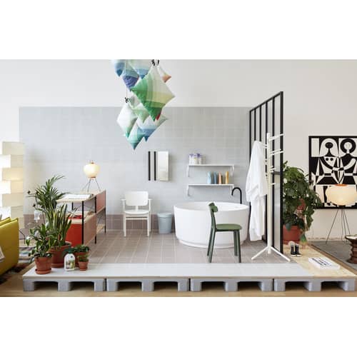 Eames Storage Unit ESU Shelf metal wood multicoloured / 2 levels - L 179,5 x H 82 cm - Vitra - 2 levels / Multicoloured & wood - Lacquered aluminium, Lacquered steel, Plywood