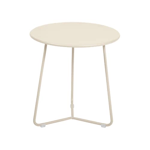 Table d\'appoint Cocotte métal beige / Ø 34 x H 36 cm - Fermob - Beige latte - Acier laqué
