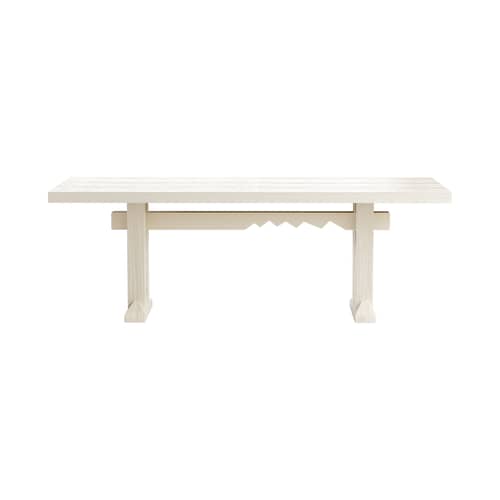 Table rectangulaire Forma bois blanc / 220 x 90 cm - HK LIVING - Blanc perle - Bois de sungkai