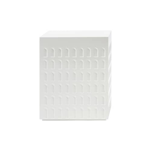 Tabouret Eur plastique blanc / Table d\'appoint - Fabio Novembre, 2017 - Kartell - Blanc - Technopolymère thermoplastique