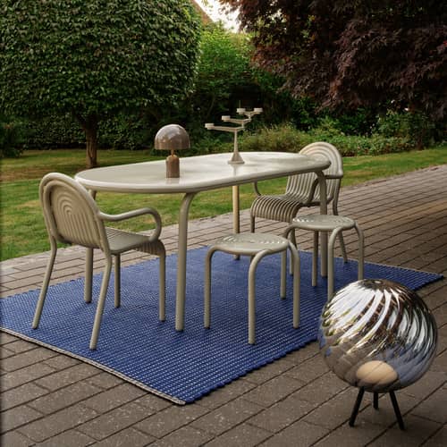 Teppich Cord textil blau / 170 x 240 cm - Recycelt - Tom Dixon - Marineblau -  PET recyclé
