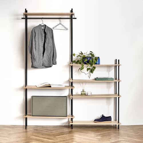 Accessoire / Tringle à vêtements pour système Shelving System - L 85 cm - MOEBE - Noir - Acier