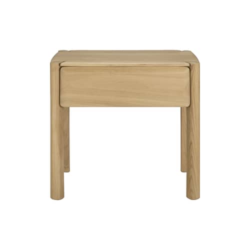 PI Bedside table natural wood / 1 Drawer - Ethnicraft - Natural Oiled Oak - Oiled solid oak