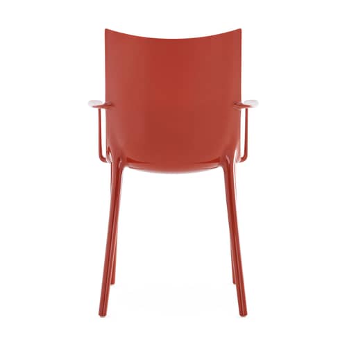 H.H.H Chair plastic material orange / Recycled - Kartell - Bright Rusty - Recycled thermoplastic technopolymer