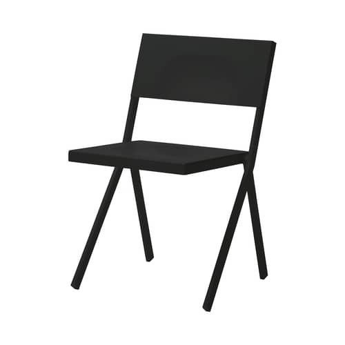 Chaise empilable Mia - Emu - Noir - Acier, Aluminium