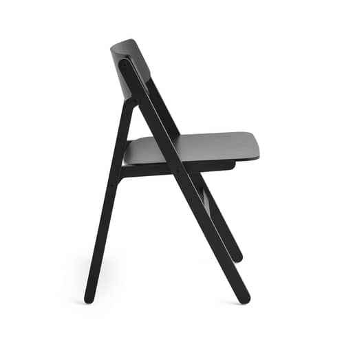 Chaise pliante Backflip bois noir - Hay - Anthracite - Contreplaqué de hêtre moulé, Hêtre massif