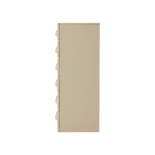 Commode Chest of drawers bois beige / Chiffonnier 6 tiroirs - L 45 x P 40,5 x H 97,5 cm - HK LIVING - Crème - MDF laqué
