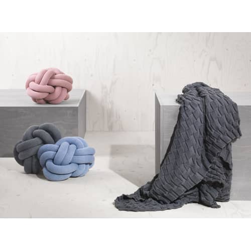 Coussin Knot tissu jaune / Fait main - 30 x 30 cm / 2016 - Design House Stockholm - Jaune - Acrylique, Laine