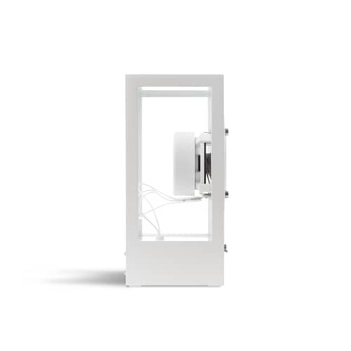 Enceinte Small verre blanc / L 26 x H 20 cm - Verre trempé - Transparent Speaker - Blanc / Transparent - Aluminium, Verre trempé