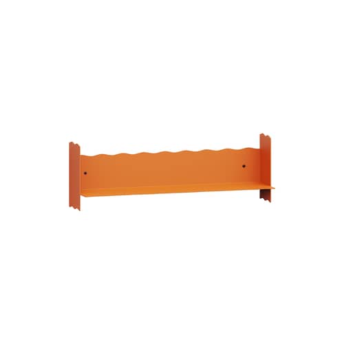Etagère murale Pli Vague by Uchronia / L 60 x P 15 cm - TIPTOE - Orange - Acier thermolaqué