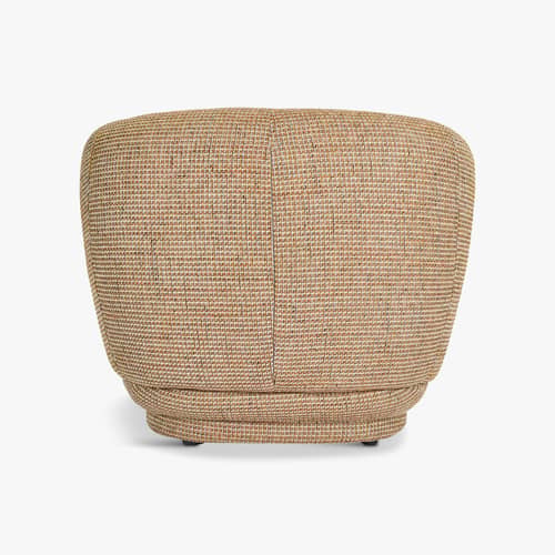 Fauteuil rembourré Giulia tissu jaune - NV GALLERY - Jaune (tweed) - Bois certifié FSC, Mousse haute densité, Tissu Tweed