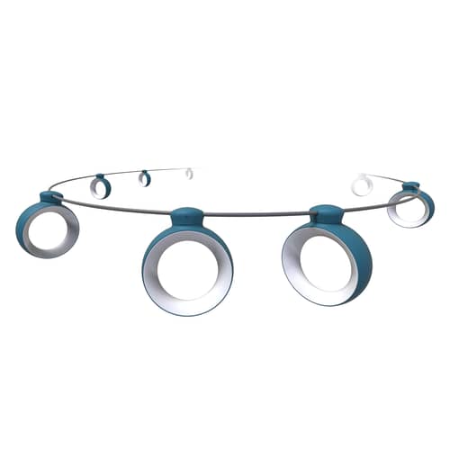  Lichtgirlande im Freien Hoopik LED plastikmaterial blau LED / Außen - 12 Meter / Bluetooth - Fermob - Acapulcoblau - ABS, Polykarbonat