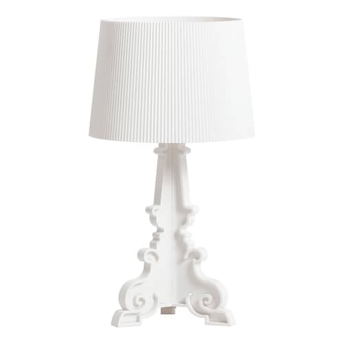 Lampe de table Bourgie plastique blanc / H 68 à 78 cm - Ferruccio Laviani, 2004 - Kartell - Blanc mat - Polycarbonate 2.0