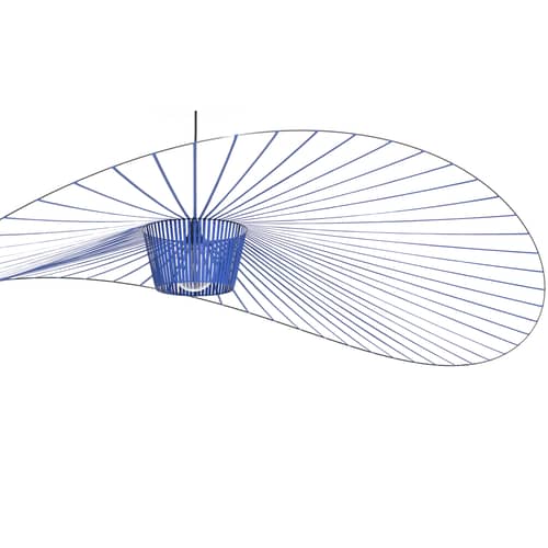 Pendelleuchte Vertigo plastikmaterial blau Mittel / Ø 140 cm - Constance Guisset, 2010 - Petite Friture - Kobaltblau - Glasfaser, Polyurhethan