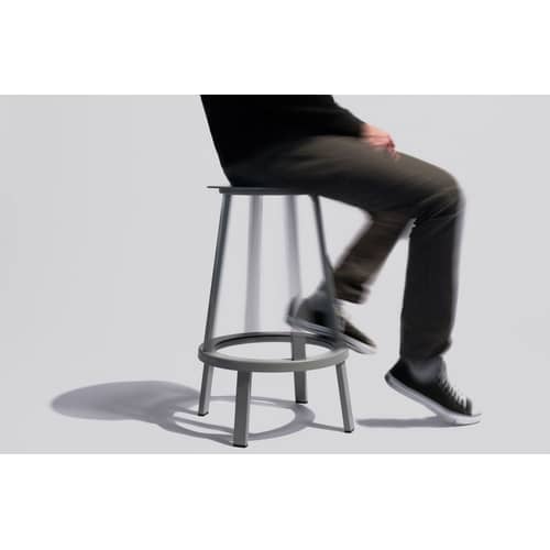 Hay Revolver Swivel bar stool - grey | Made In Design UK