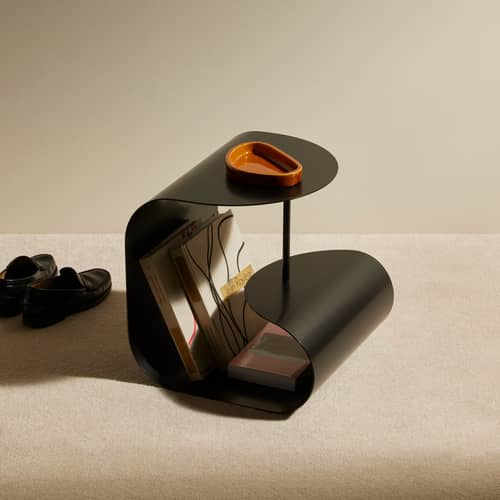 Beistelltisch Gégé metall schwarz / 45 x 45 x H 45 cm - Maison Sarah Lavoine - Schwarz mattiert - thermolackierter Stahl