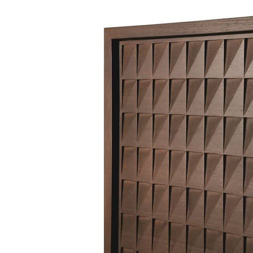 Buffet Sono bois marron / L 212 x H 60 cm - Sculpté main - Ethnicraft - L 212 cm / Teck - Laiton moulé, Teck massif