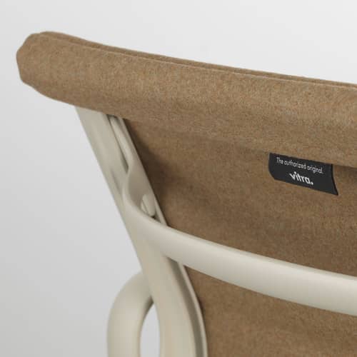 Fauteuil pivotant Aluminium Chair EA108 tissu beige / Eames (1958) - Vitra - Papyrus (tissu Cosy 2) / Pied craie - Aluminium-Druckguß, Gewebe, Polyurethan-Schaum