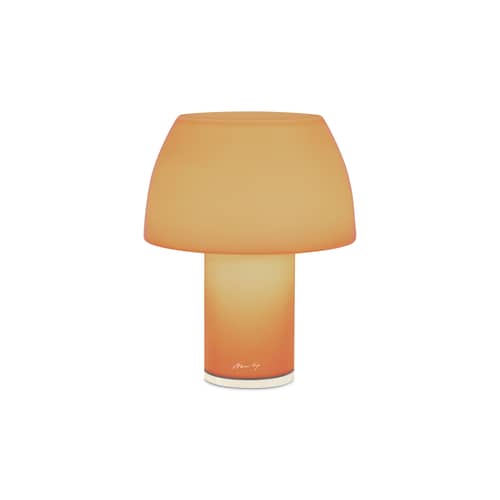 Lampe extérieur sans fil rechargeable Lorosae LED verre orange - Nemo - Orange Sicilien - Verre