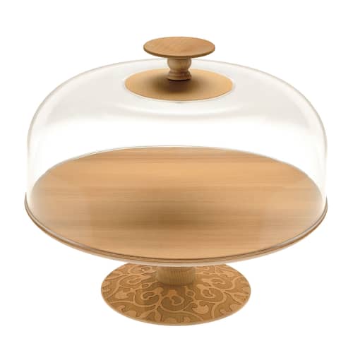 Dressed in Wood Lid natural wood Ø 32 cm - Alessi - Transpernt / Natural wood - Beechwood, PMMA