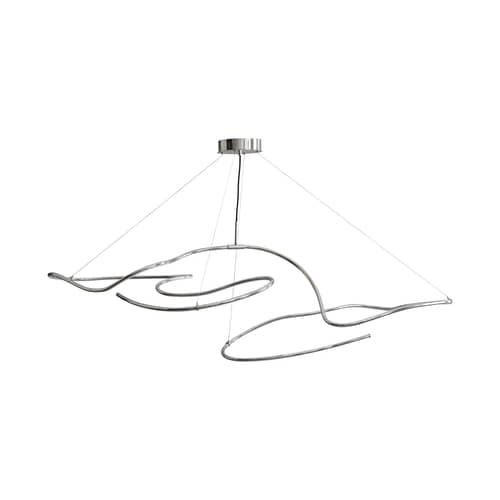 Ghost Big LED Pendant metal silver / 155 x 82 x H 50 cm - 101 COPENHAGEN - Chromed - Acrylic, Aluminium