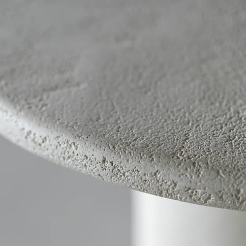 Elements Round table composite material white / Ø 125 cm - 4 people / Microcement - Ethnicraft - Ø 125 cm - Microcement