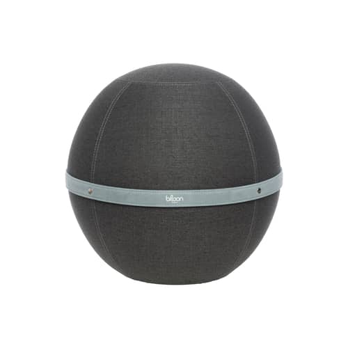 Sitzkissen Original textil grau / Ergonomischer Sitz - Ø 55 cm / Melierter Stoff - BLOON PARIS - Grau Quartzgrau - Mélierter Polyesterstoff, PVC