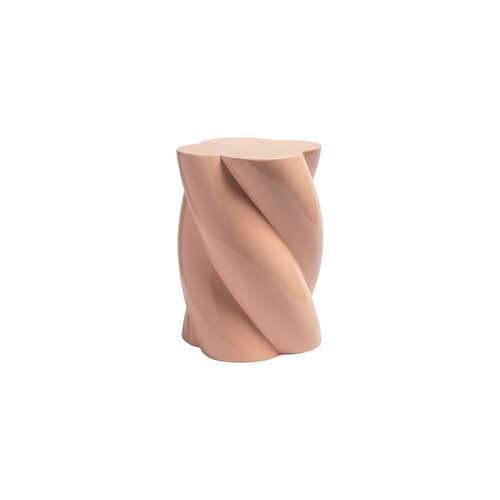 Table d\'appoint Marshmallow / Ø 30 x H 40 cm - Fibre de verre - & klevering - Rose - Fibre de verre