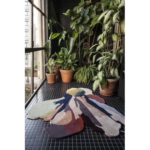 Tapis Flora - Bloom 1  multicolore / By Santoi Moix - 150 x 166 cm / Laine - Nanimarquina - Bloom 1 / Multicolore - Laine vierge