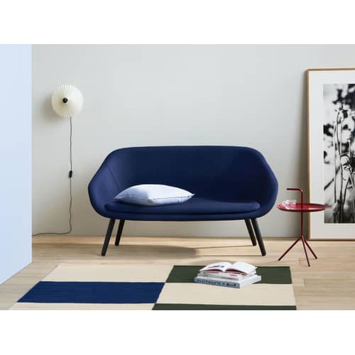 Tappeto Flat works tessuto multicolore / Dell\'artista Ethan Cook - 170 x 240 cm - Hay - Pesca, verde e blu (quadri) - Cotone biologico, Lana