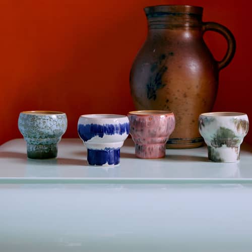 Tasse 70s ceramics céramique multicolore / Set de 2 - 24 cl - HK LIVING - Expression - Grès émaillé